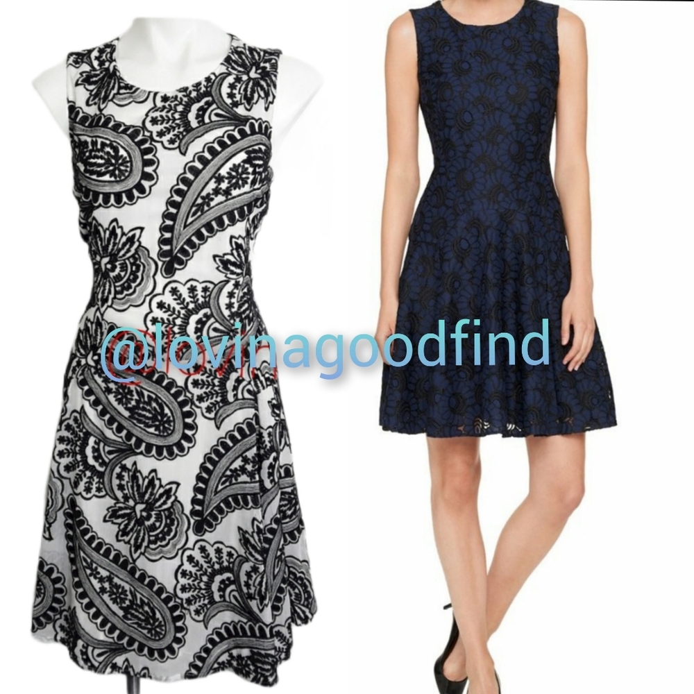 Tommy Hilfiger Fitted Embroidered Fit & Flare Dress EUC sz 10